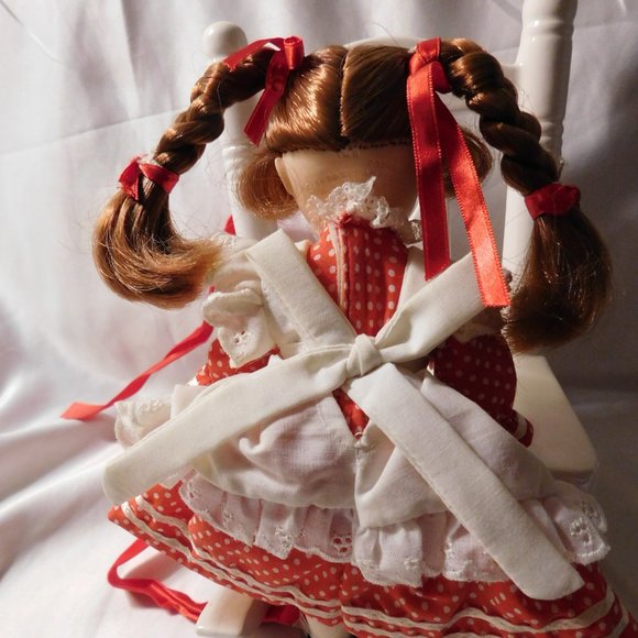 Vintage Effanbee Li'l Innocents Mary Sue Doll and Ceramic Doll Rocking Chair - Picture 8 of 13